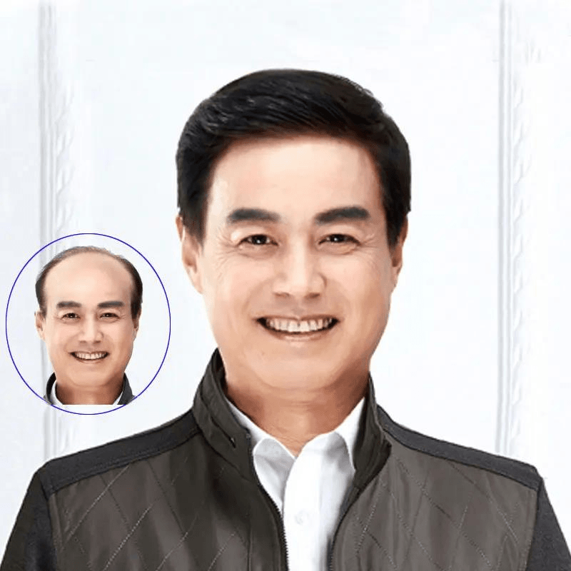 男士假发全真发假发头套短发中老年通用年轻爸爸真人发丝舒适假发