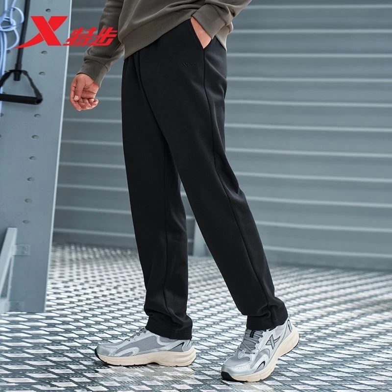 【轻奢加绒裤】秋冬新款舒适加厚针织长裤男女运动休闲直筒卫裤