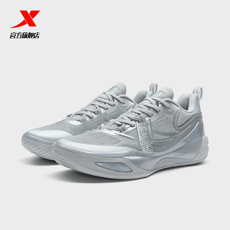 特步灵击男鞋篮球鞋男春季防滑耐磨运动鞋学生减震专业实战球鞋子