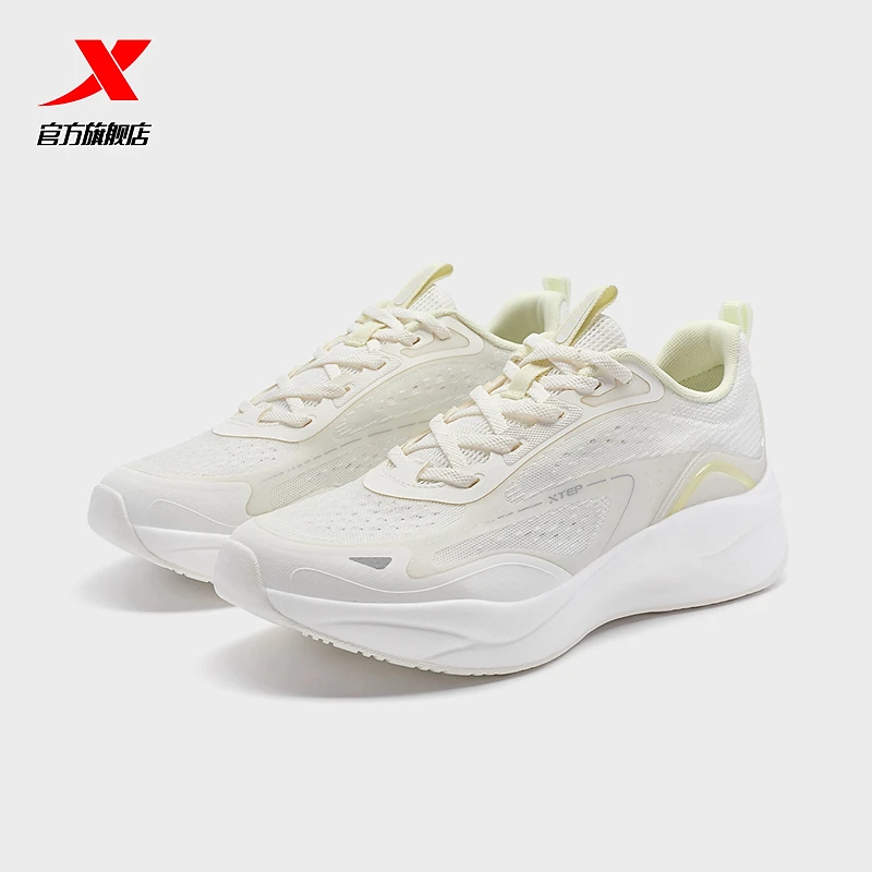 特步休闲鞋2024夏季透气网面女鞋轻便运动休闲鞋子 976218320004