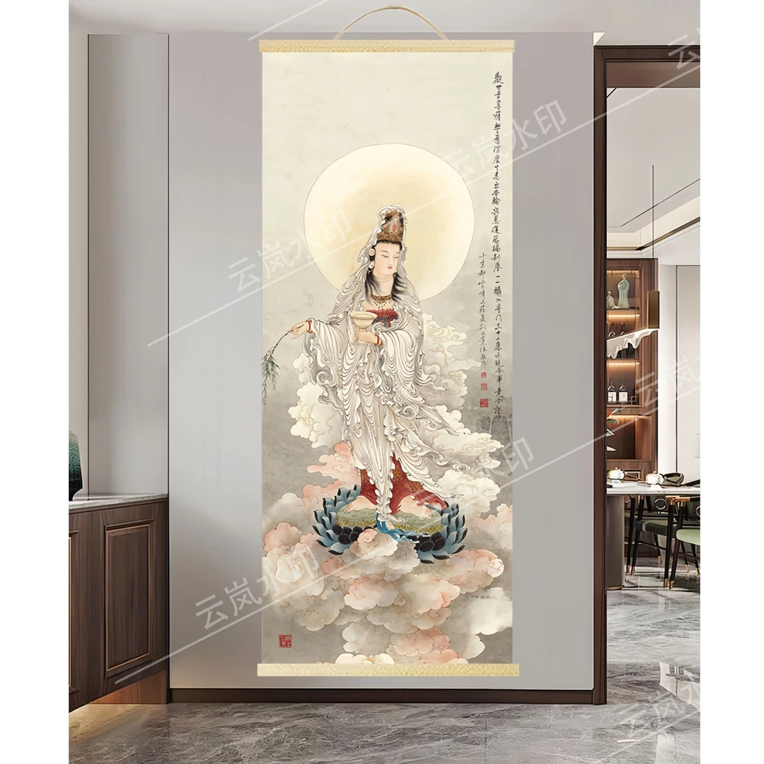 【33观世音菩萨】60x150cm现代挂轴装饰画家居办公室画