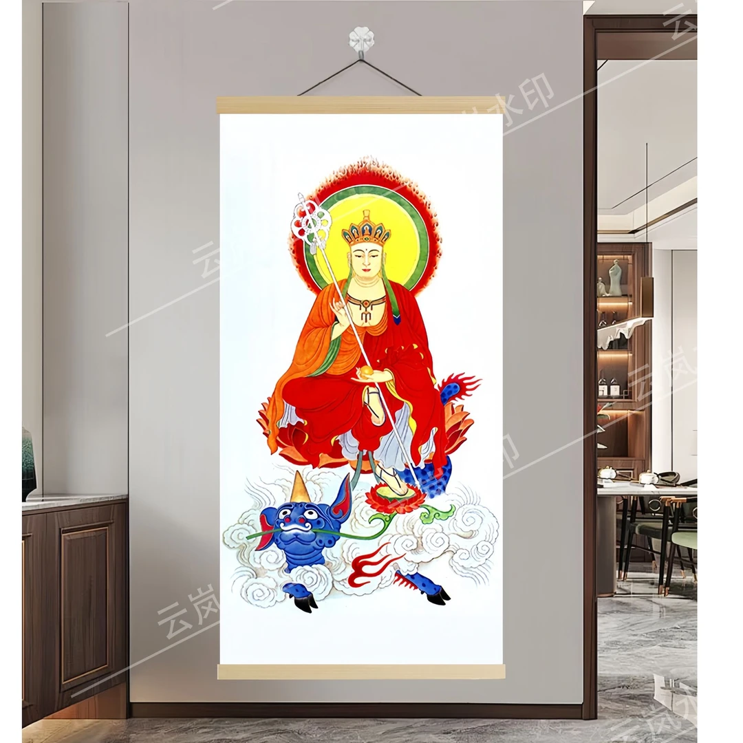【103南无大愿，地藏王菩萨】60x120cm现代挂轴装饰画家居办公室画