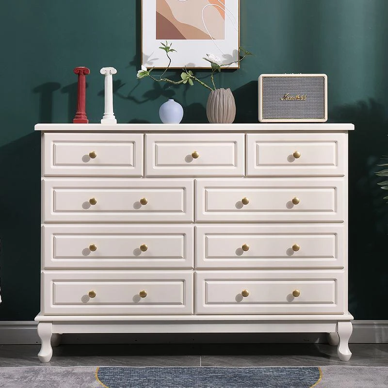 美式实木九斗柜轻奢卧室储物柜主卧床尾收纳柜简约现代靠墙收纳柜