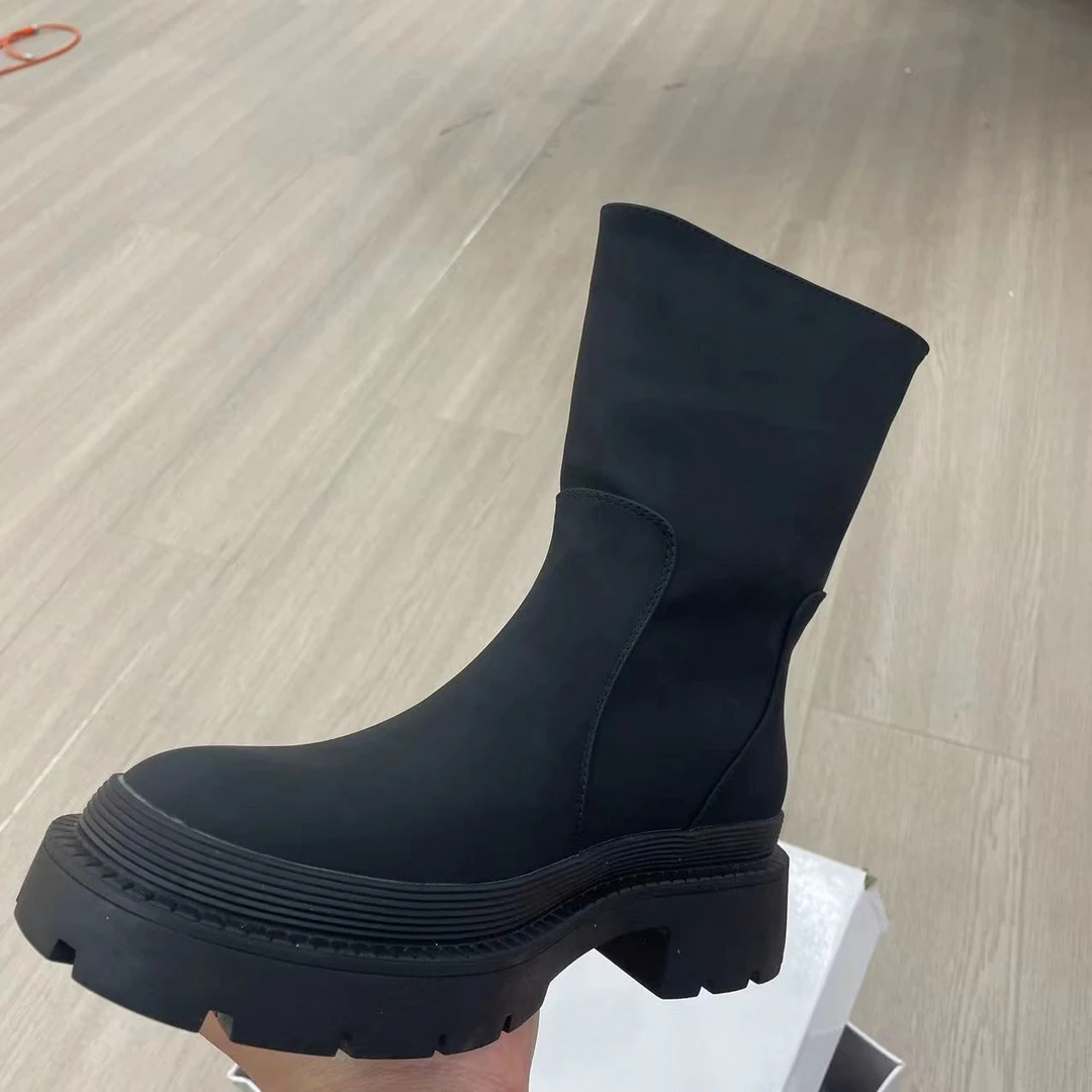 增高马丁靴厚底短靴时尚百搭秋冬ol冬季9756-8