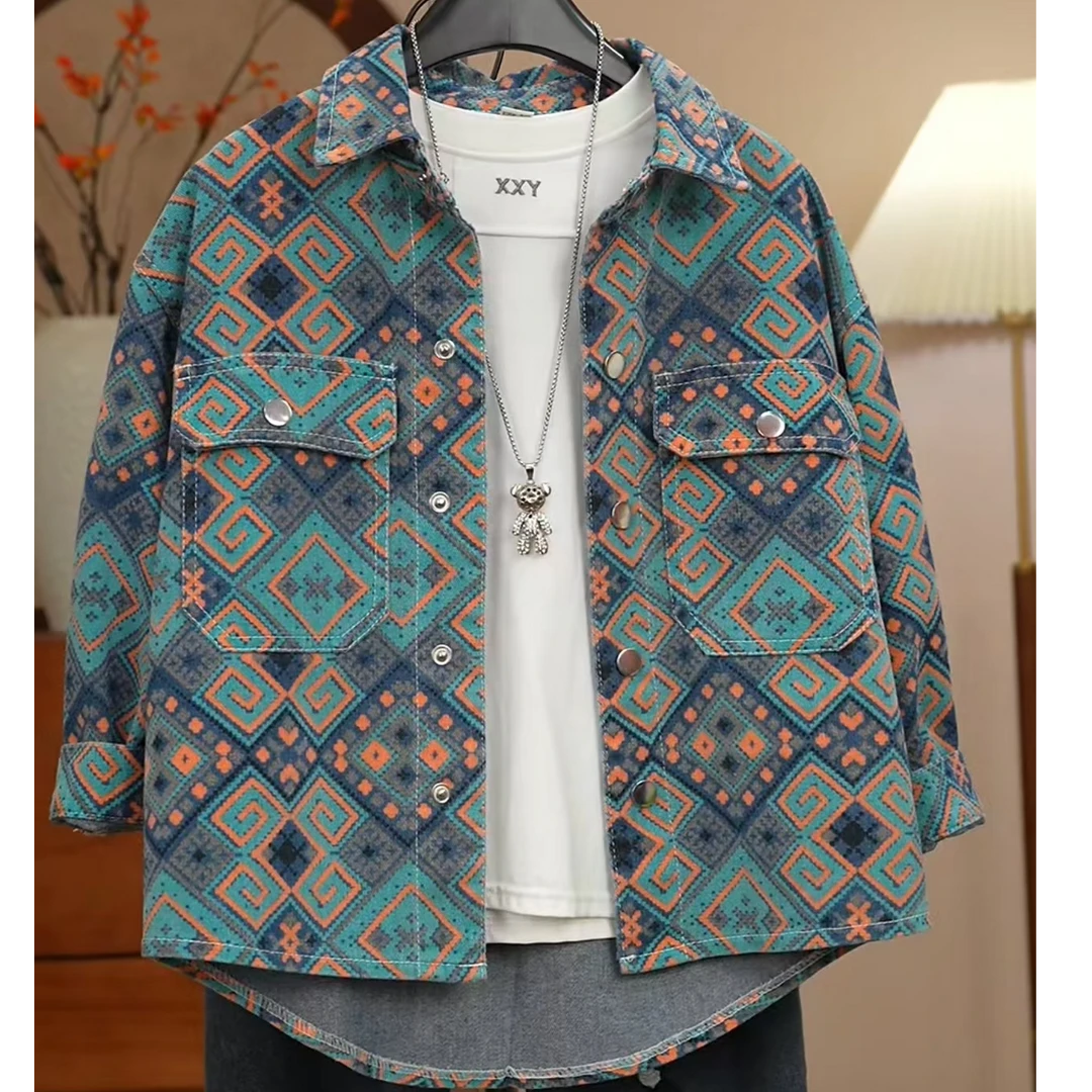 儿童装男童春装外套春秋款2024新款中大童男孩酷帅牛仔春季衣服潮