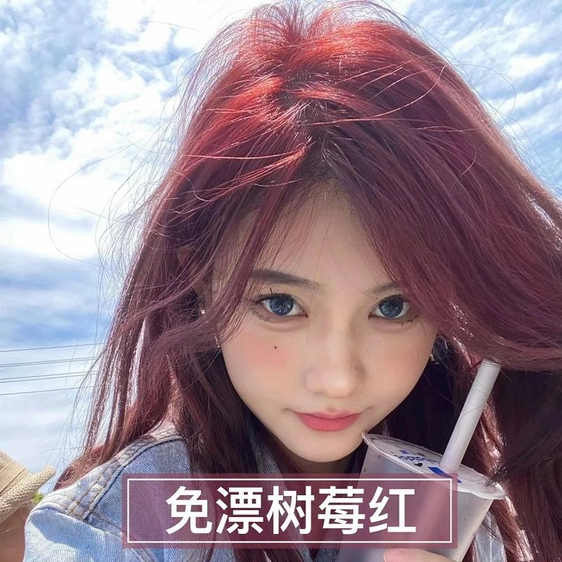 【买一送一】免漂树莓红染发膏2023流行色自己在家染植物莓果红纯