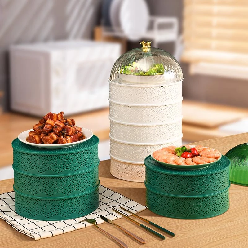 防苍蝇盖菜罩镂空夏季防蚊剩菜饭多层收纳架家用神器餐桌罩遮尘罩