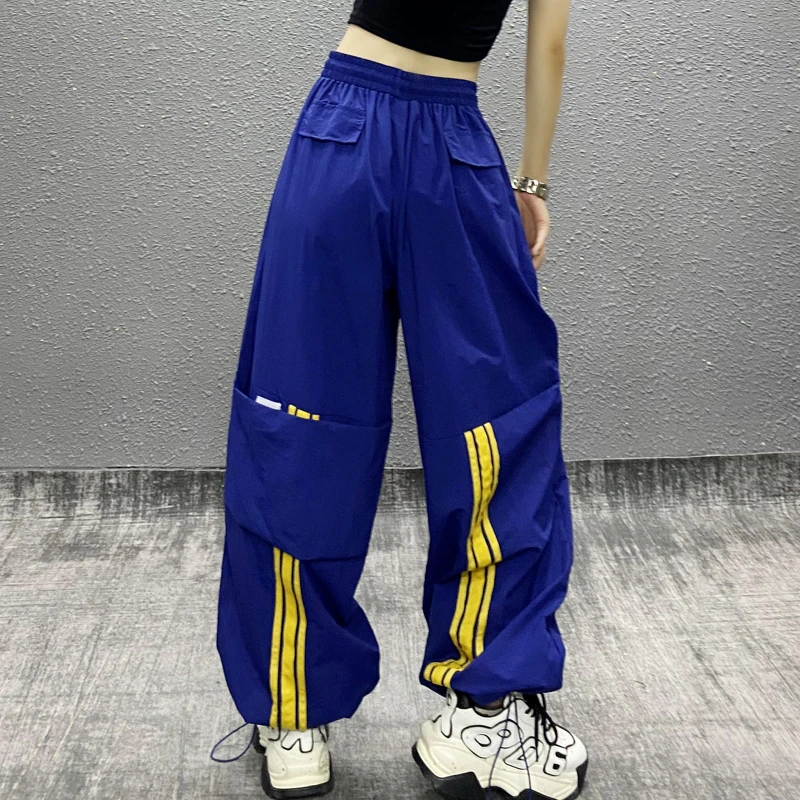 后口袋设计轻薄速干运动休闲裤女夏季新款高腰宽松显瘦百搭束脚裤