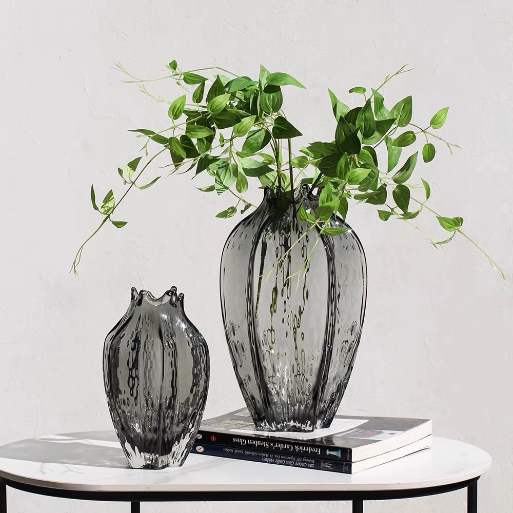 欧式创意玻璃花瓶杨桃透明水养小手球雪柳百合玫瑰水培富贵竹客厅