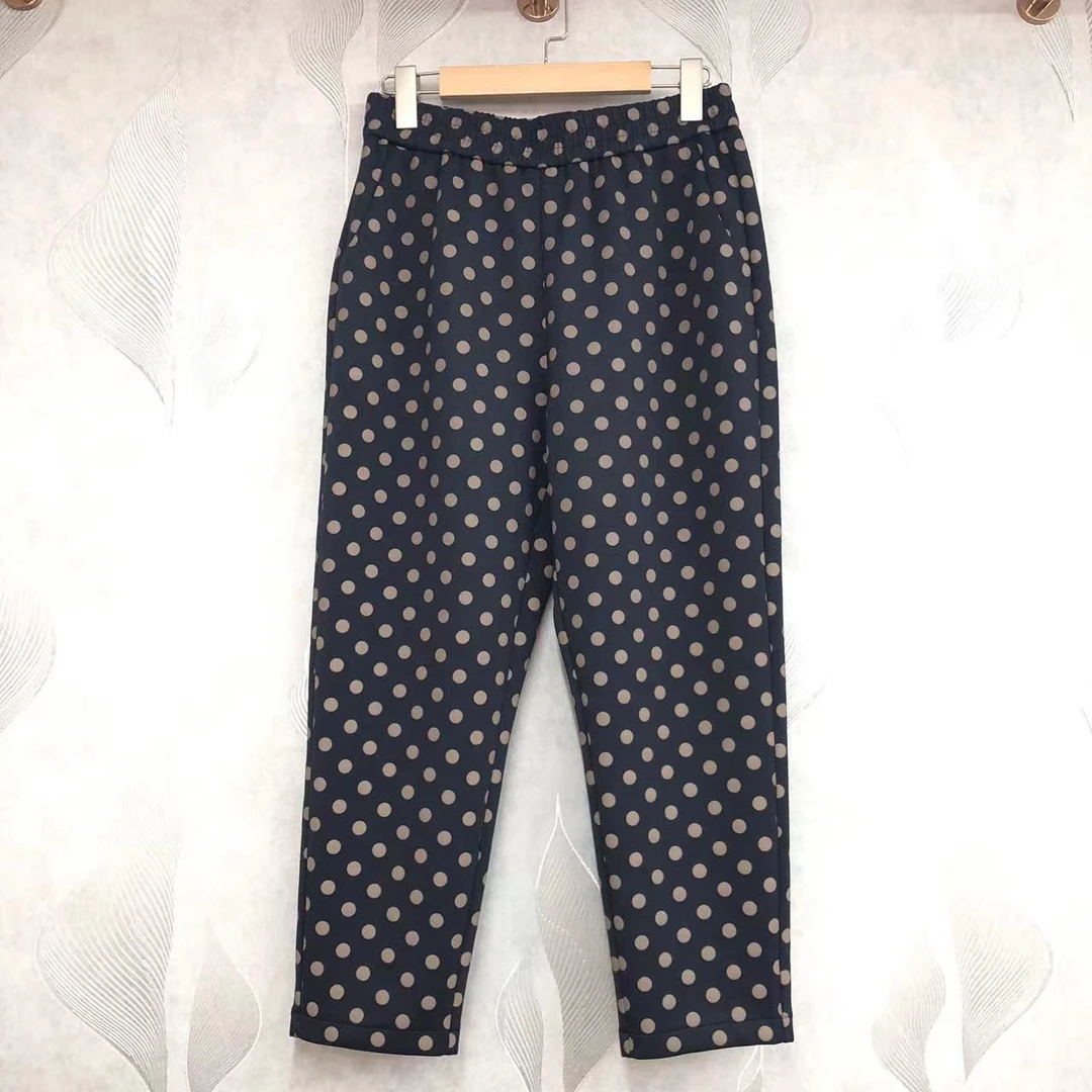 826 秋季新款经典时髦波点哈伦裤女百搭宽松舒适大码显瘦显气质