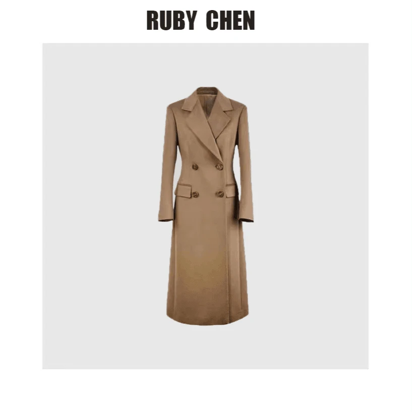 全姐~小众设计感收腰显瘦气质毛呢大衣外套女2024秋冬新款上衣