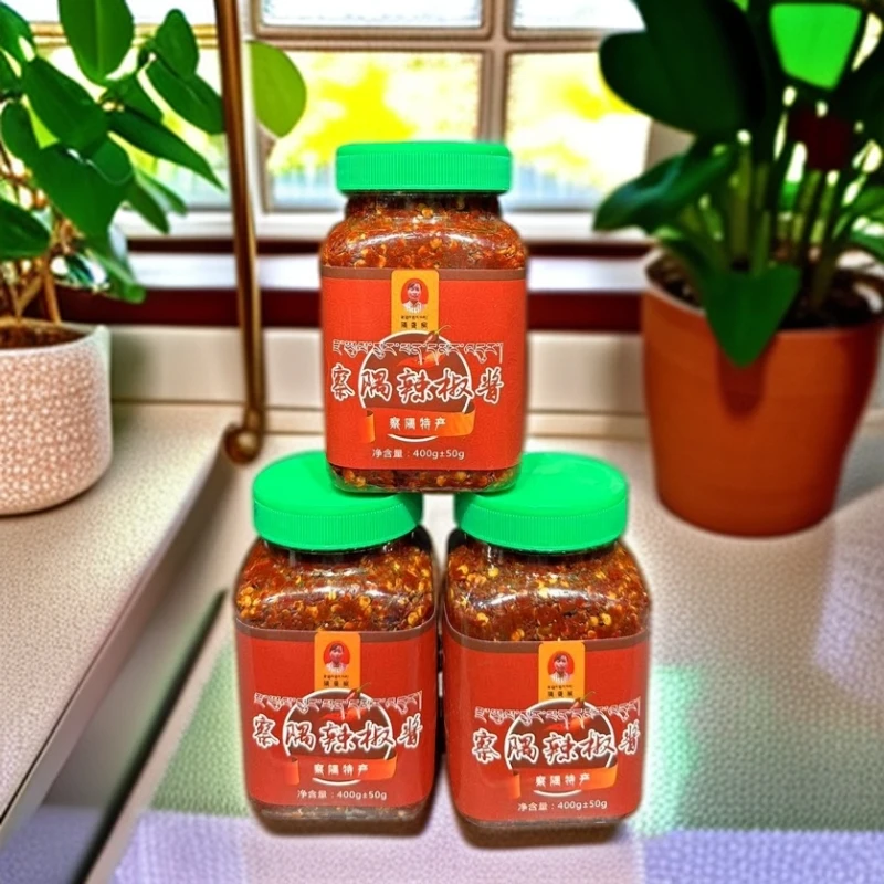 拉萨发货 西藏特产 手工香辣传统制作察隅辣椒400克一瓶 邮政包邮