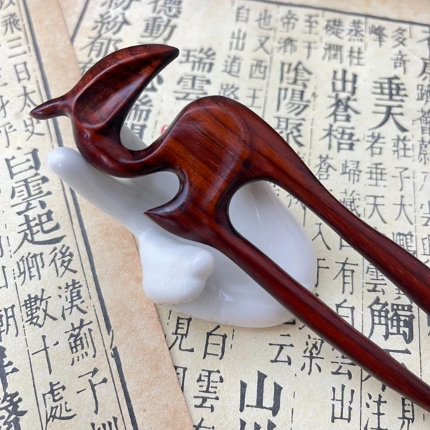 莲隐木作  原创手工发簪始祖鸟