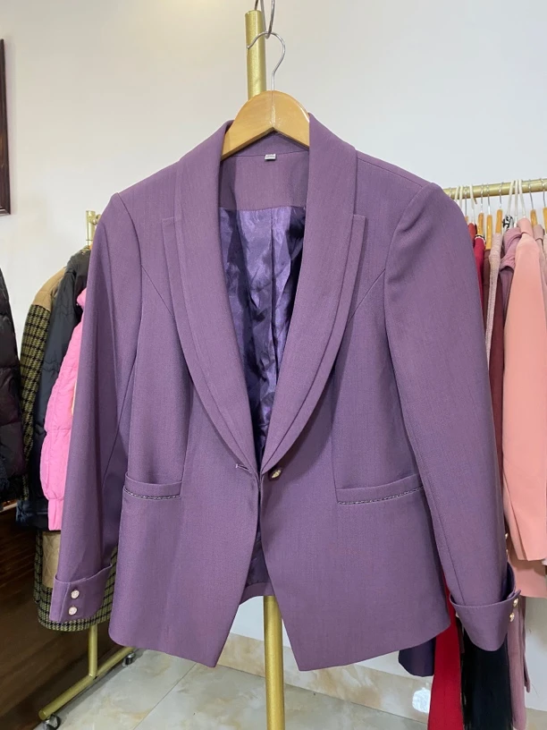 小香风外套女春秋短款气质千鸟格休闲时尚