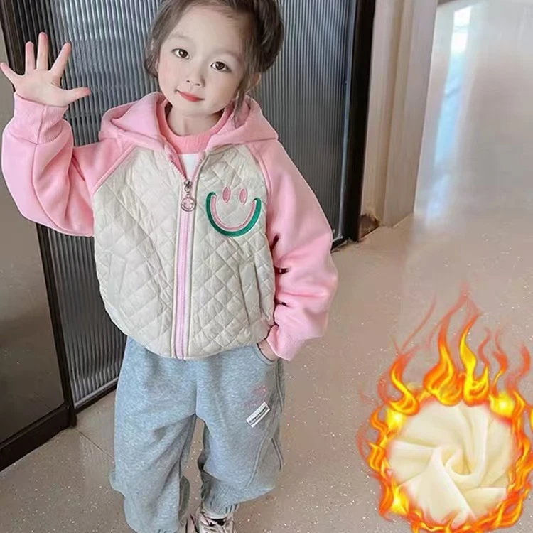 2024秋冬新款连帽笑脸外套