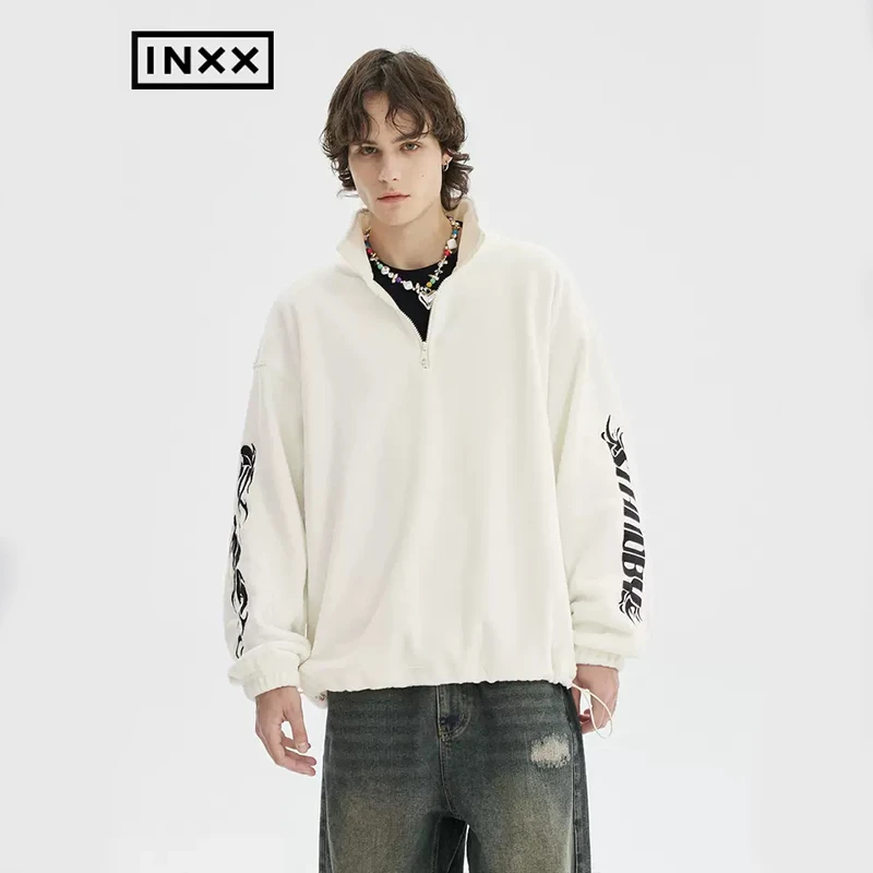 【INXX】Standby潮牌宽松半开拉链套头高领时尚休闲卫衣 XMD4101736