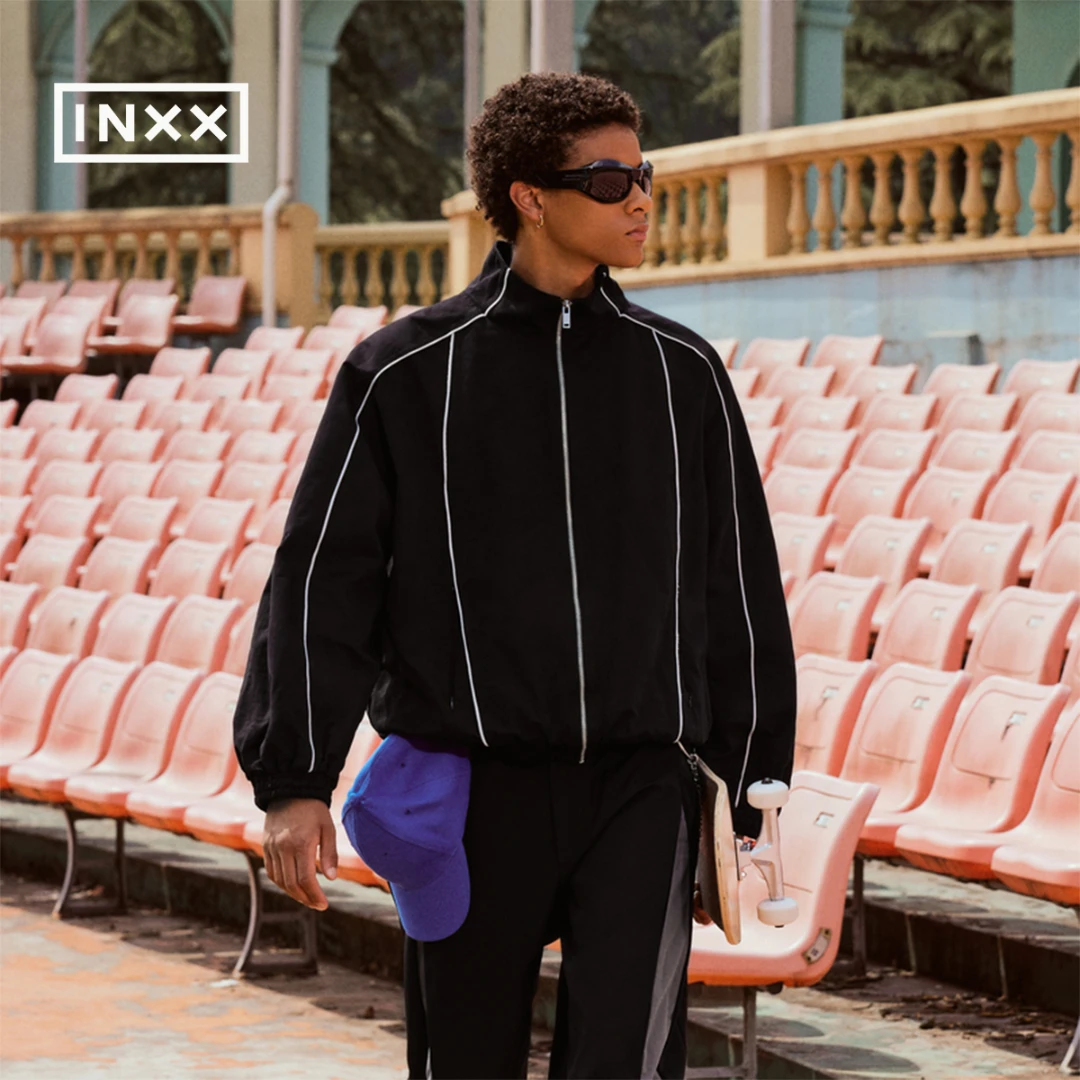 【INXX】Standby 秋新品潮流字母绣花短秋季外套情侣上衣XMD3140895
