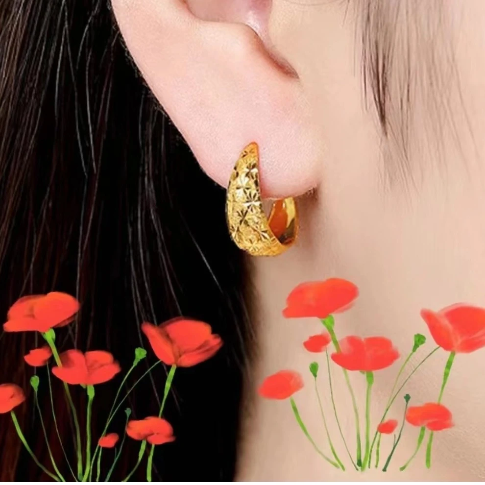 铜合金耳饰 铜合金耳饰（满天星耳环）气质时尚百搭经典光面素款