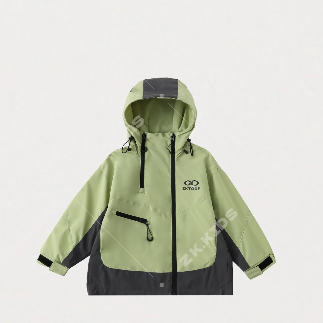 【Z＆K】春秋季男童韩版休闲百搭潮流户外拼接冲锋衣外套Zk-322236