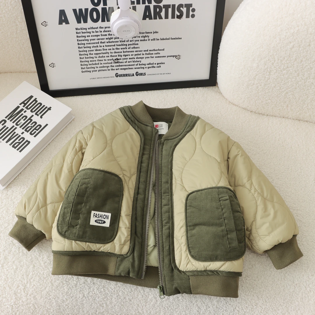 【幼棉光年】 冬款  重工 加厚 保暖 帅气 韩 系翻领 外套 322078