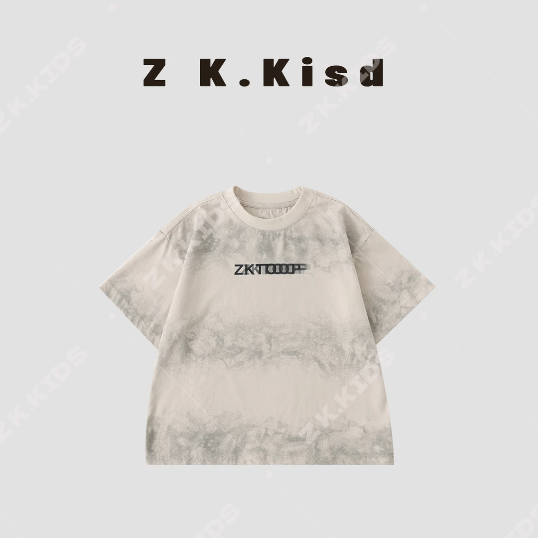 【Z＆K】24年夏季男童韩版重工高级质感透气吸汗运动T恤ZK-121730