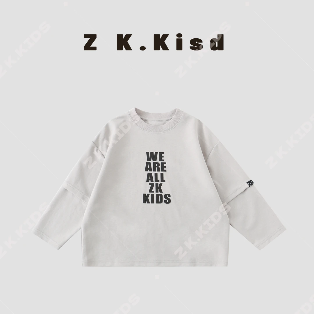 【Z&K】春秋长袖男童休闲韩版百搭宽松舒适简约长袖卫衣 ZK-121275