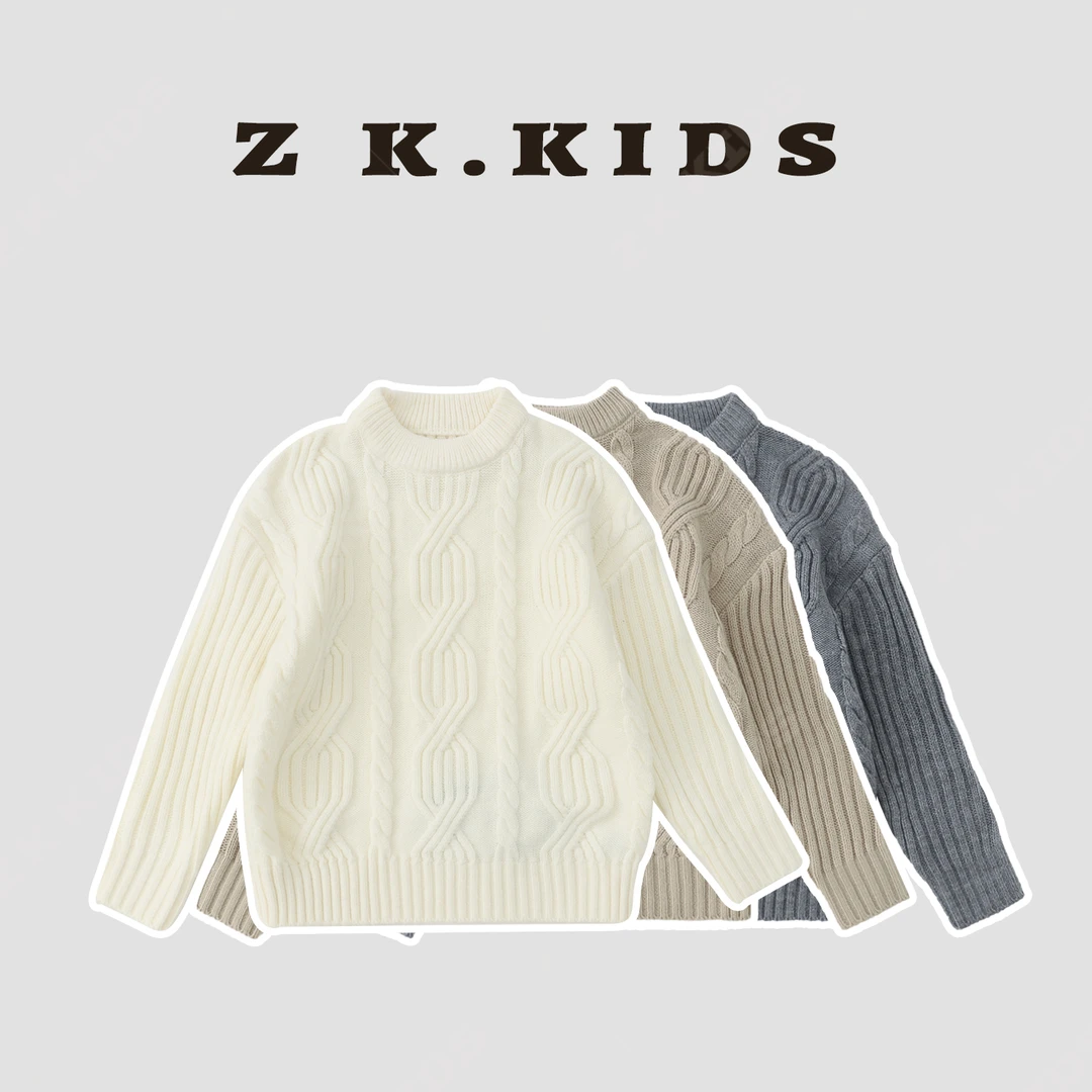 【Z＆K】秋季中大童纯色百搭毛衣JZK-323303-323305-323306