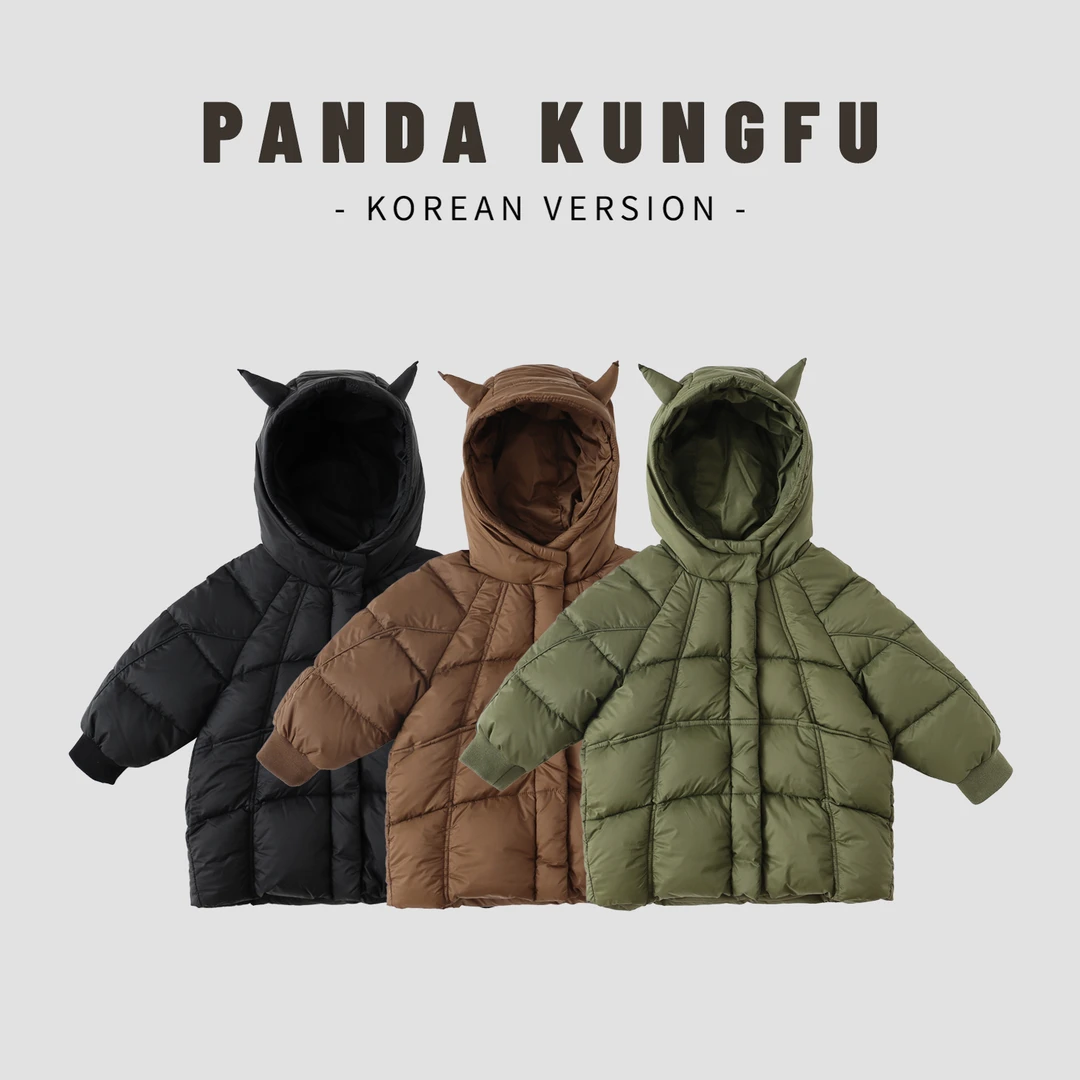 【PANDA极寒系列】时尚百搭人类幼崽幼童羽绒服连帽纯色保暖J-23260