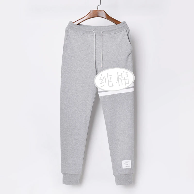 休闲运动卫裤束脚裤四杠款高休闲裤秋冬季男女同款情侣款