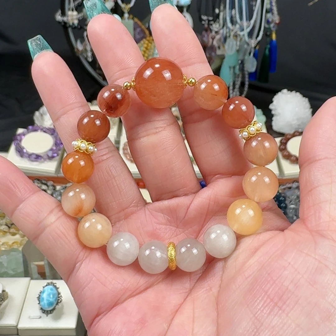 【闪购商品】水晶手串未镶嵌渐变彩兔毛（微瑕）