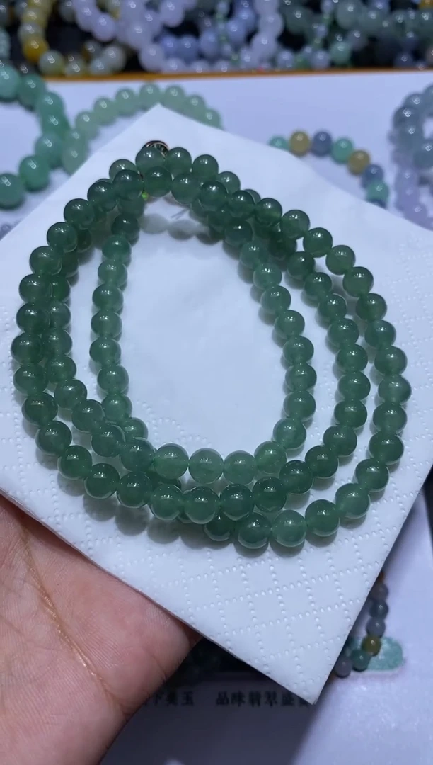 【闪购商品】翡翠手串未镶嵌66净货/卡7