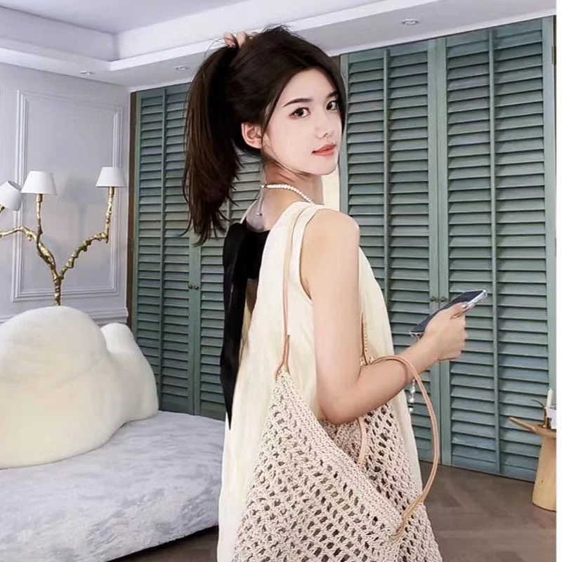 i-EAST 一朵黑玫瑰~夏季度假风气质无袖连衣裙-4X Q32630