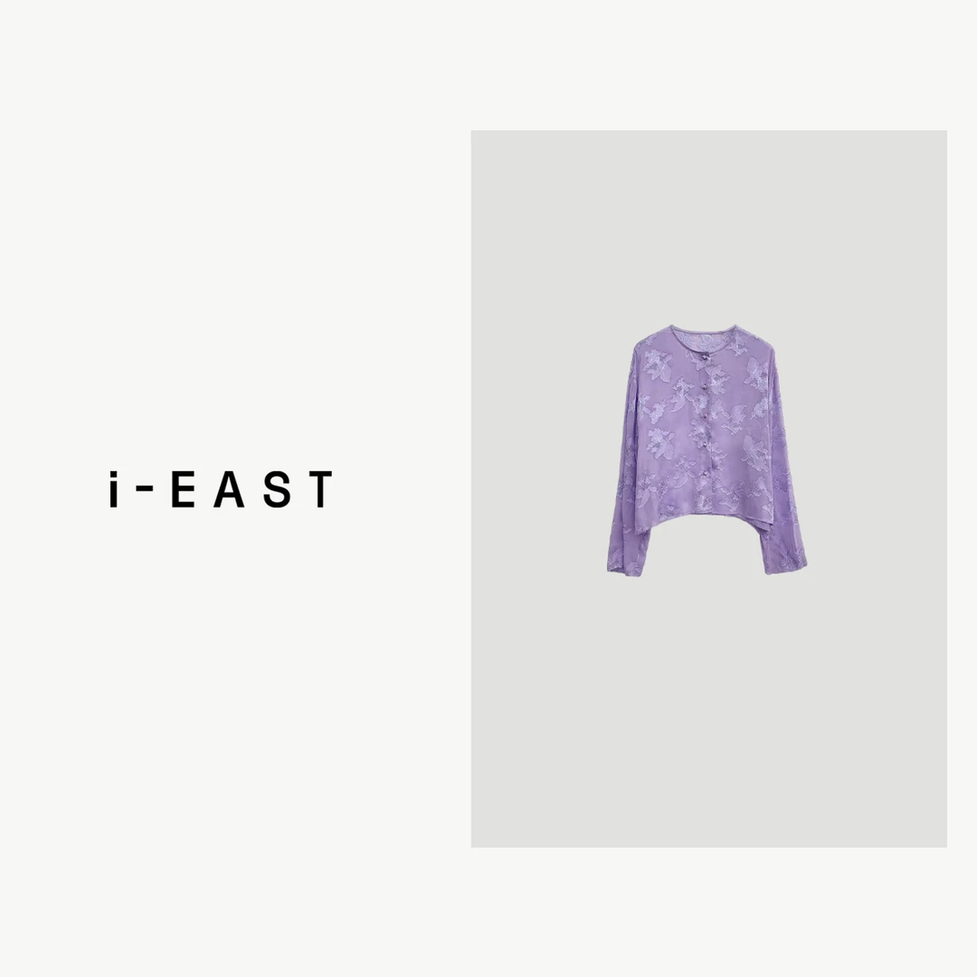 i-EAST 昆士兰~新中式花朵设计衬衫上衣-4X GF051