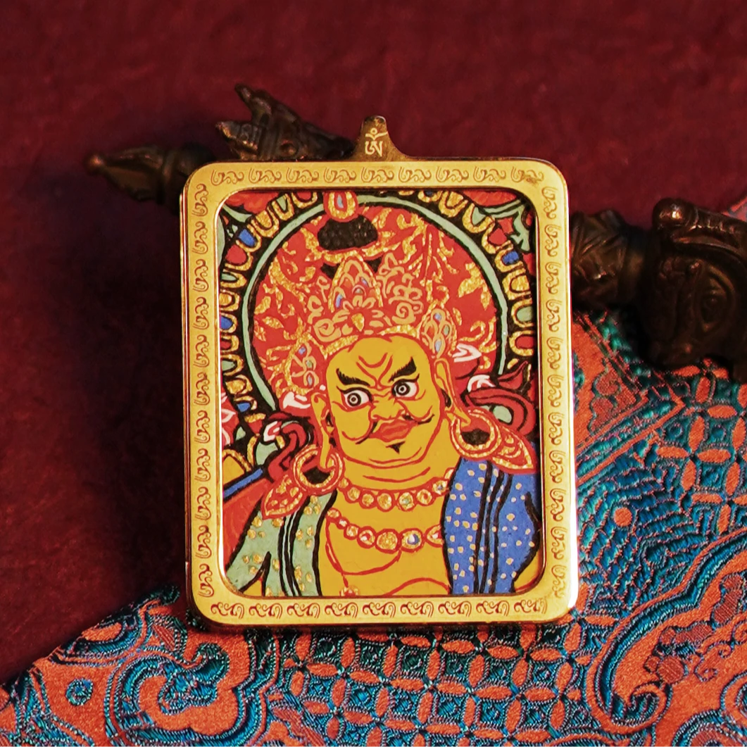 「五色系列」典藏·黄财 彩绘文化民族风藏式脖挂