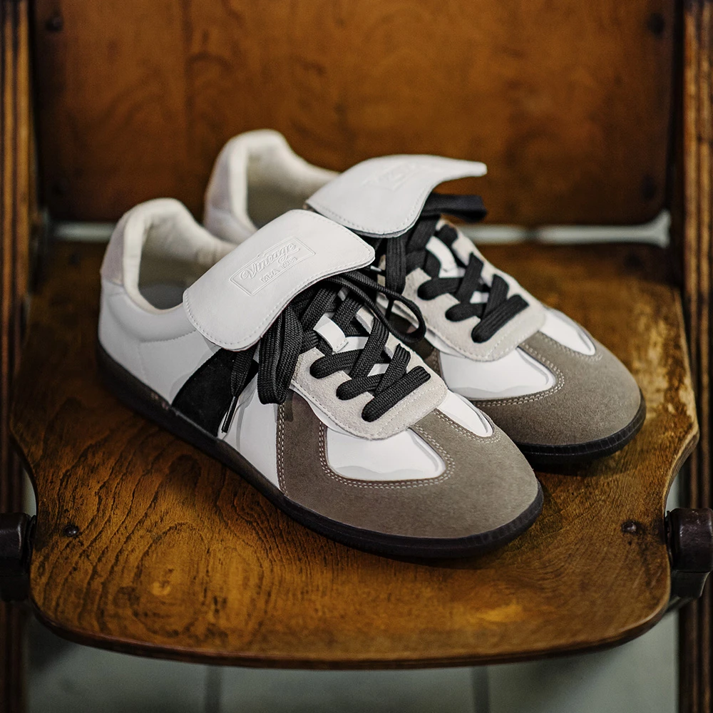 MRA翻折德训鞋男款夏季2024新款复古运动低帮休闲板鞋百搭潮鞋子