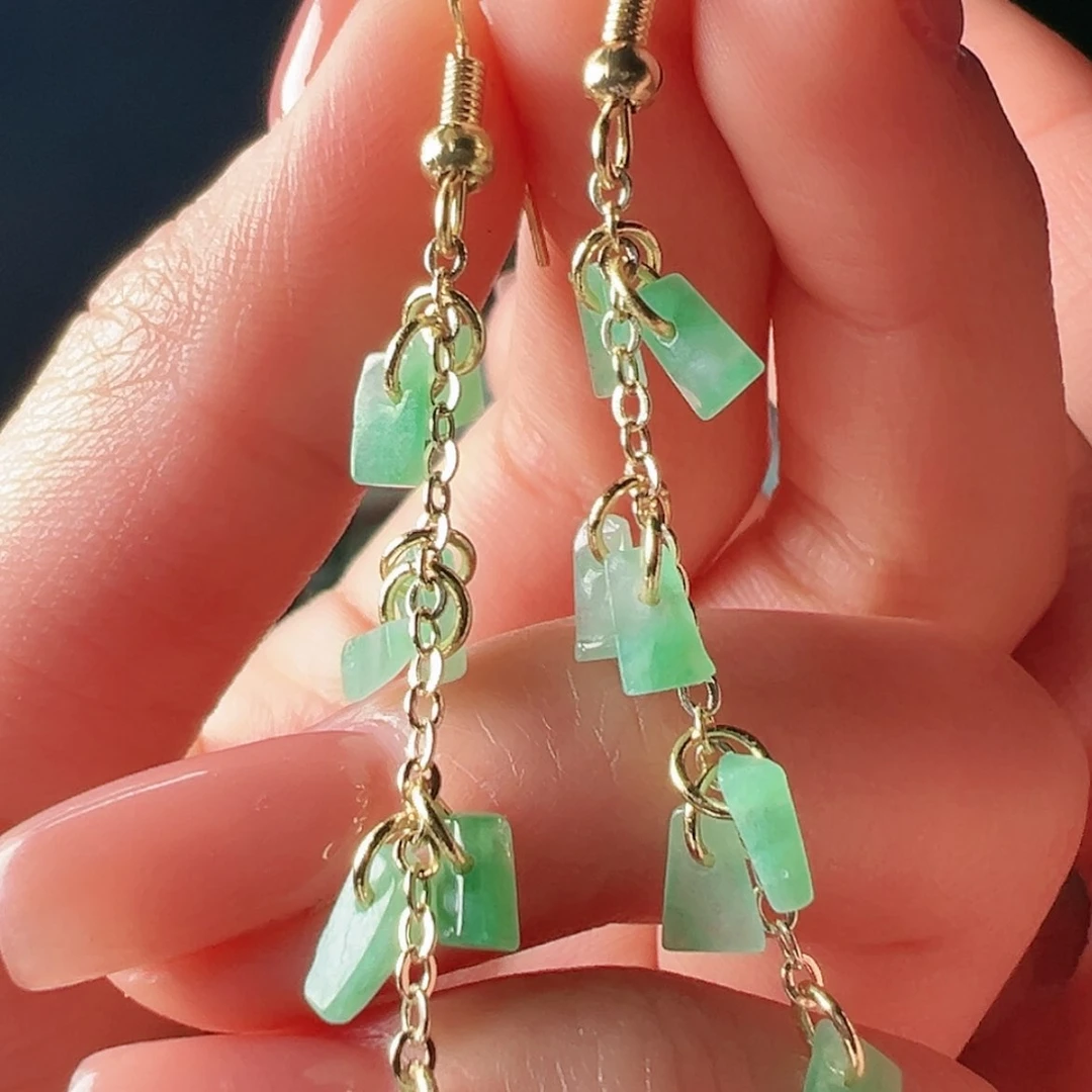 【闪购商品】翡翠耳饰银S925镶嵌