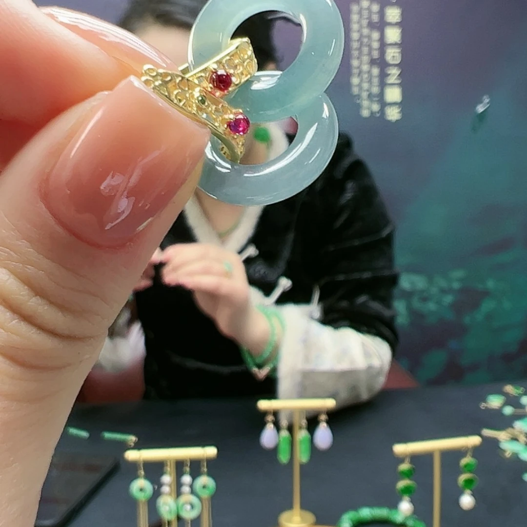 【闪购商品】翡翠耳饰银S925镶嵌