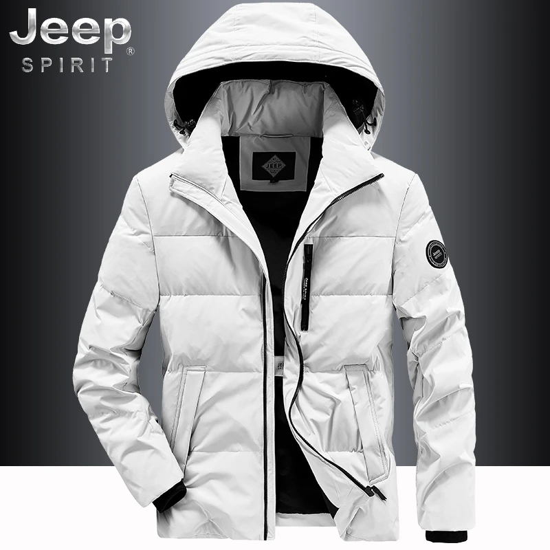 JEEP吉普2024冬季新款多口袋休闲羽绒服男装户外防风保暖防寒外套