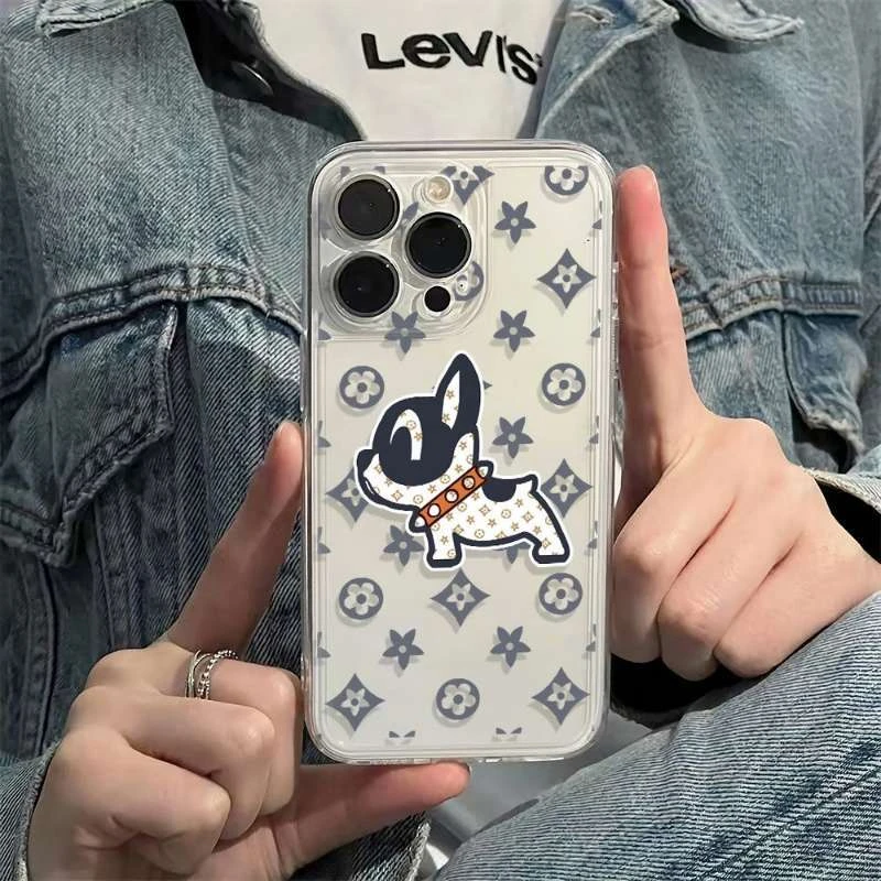 潮牌老花小狗iPhone13手机壳11/12/14苹果7/8p软壳xs/xr新款
