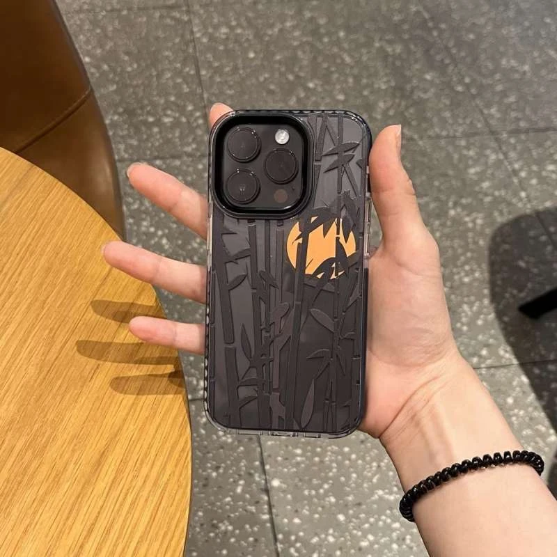 中国风竹林适用iPhone14promax苹果13手机壳12硅胶11国潮xs透明xr