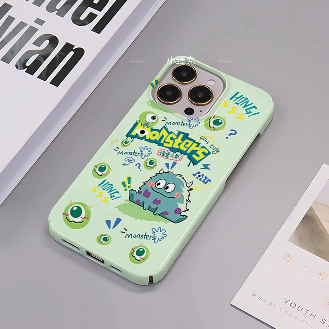 小怪兽适用于苹果15promax手机壳iPhone14菲林女13硬壳12磨砂11xr