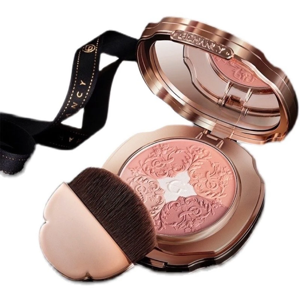 撞色修容胭脂腮红