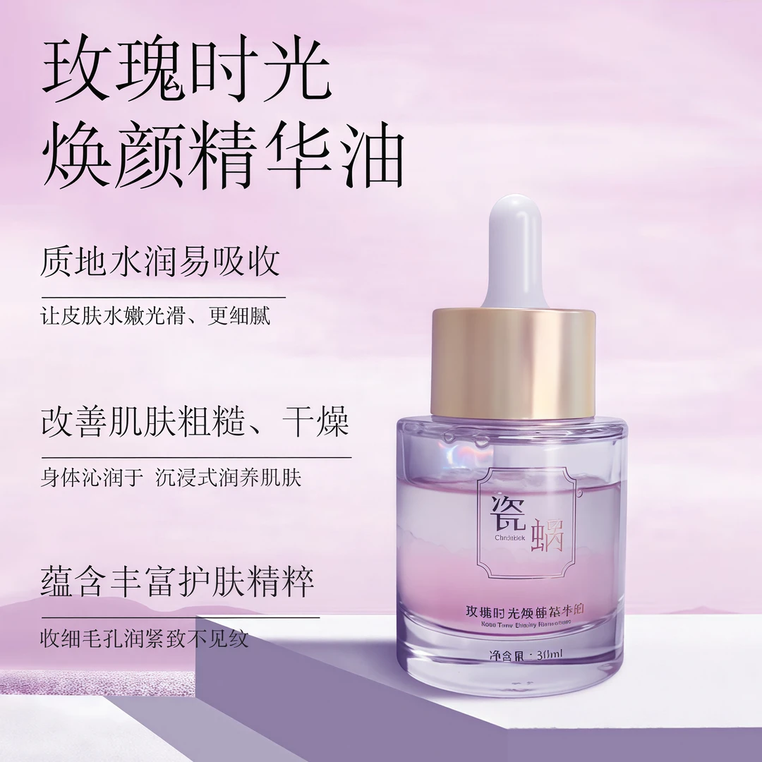 瓷蜗CWOOMR玫瑰时光焕颜精华油