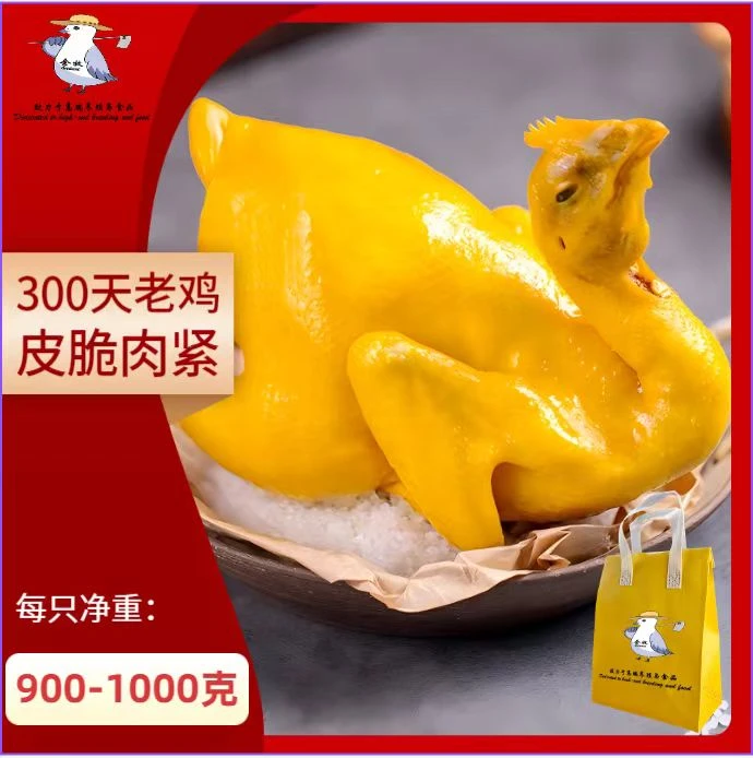 300天老鸡900克广东正宗古法盐焗鸡脆皮鸡肉紧实整只现做现发皮脆