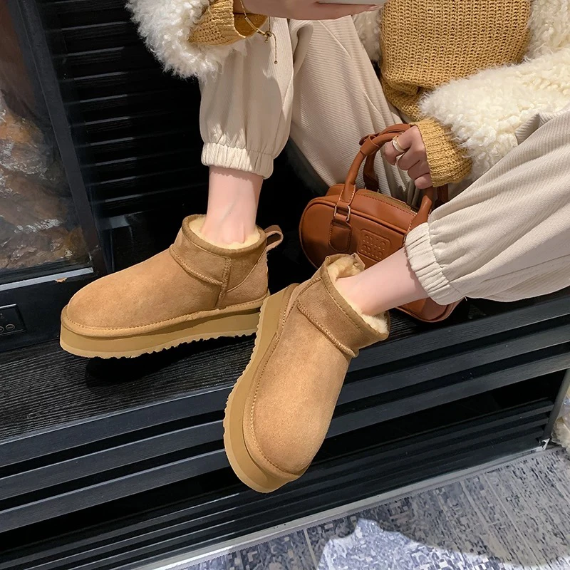 董小姐/冬雨同款厚底防滑雪地靴