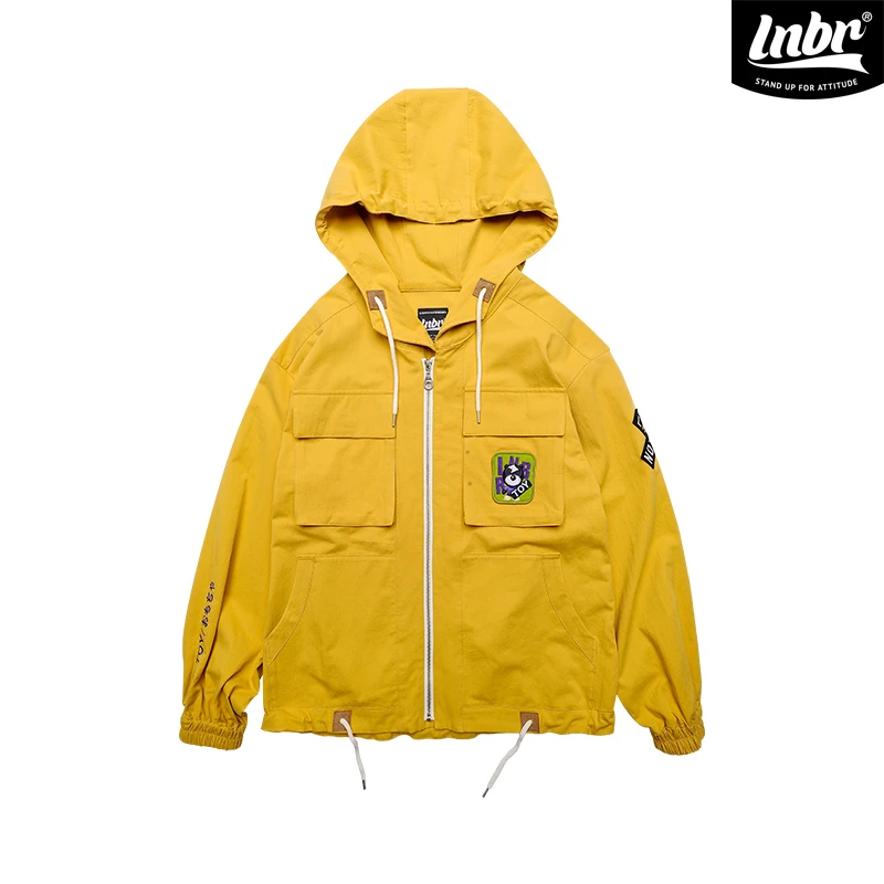 LNBR春秋工装男士秋季潮流飞行夹克爸爸休闲连帽外套 男女同款