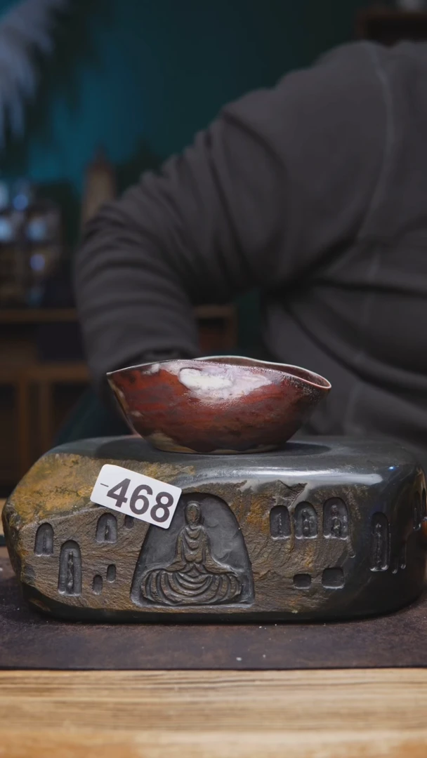 【闪购商品】陶瓷茶则468手同深红色