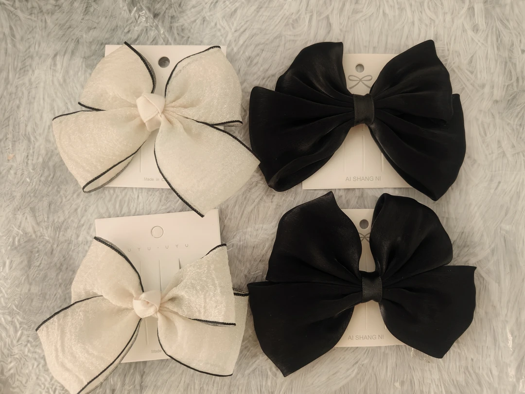 蝴蝶结鸭夹甜美优雅百搭可爱气质