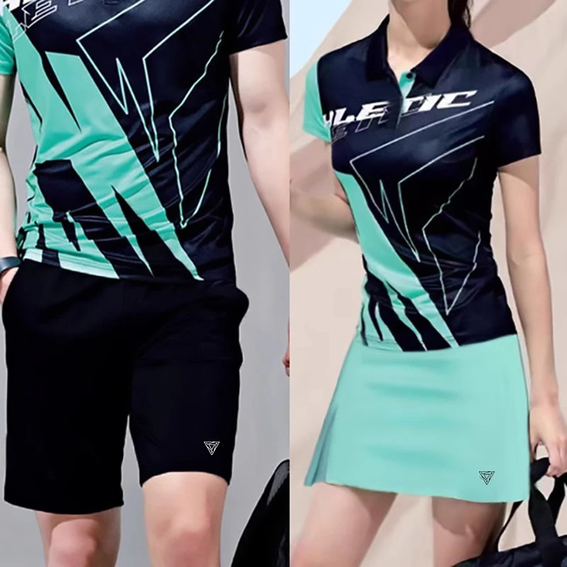 2025新款速干韩国羽毛球服套装女男网球排球兵乒球比赛训练运动服