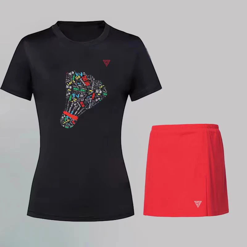 2025新款韩版速干羽毛球服文化衫短袖T恤男女运动比赛训练服定制